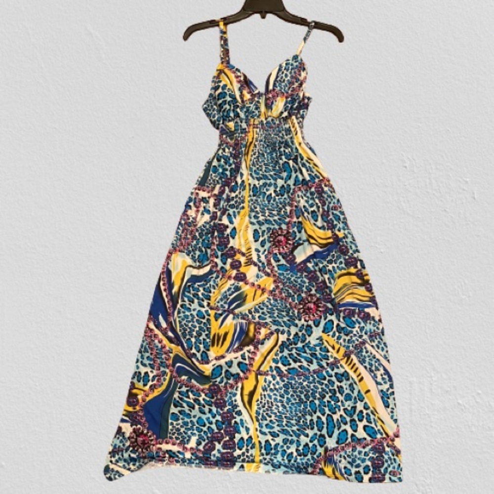 ✅ Multi Pattern Maxi Dress